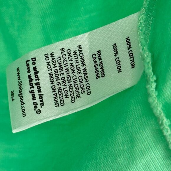 Life Is Good Womens Lake Life Long Sleeve Crusher Tee Green size large cotton - Picture 4 of 14
